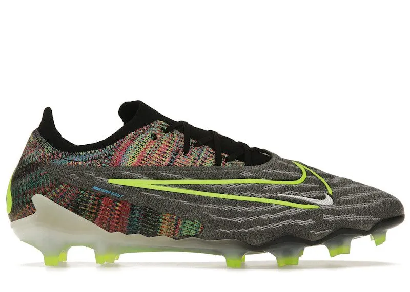 Nike Gripknit Phantom GX Elite Fusion FG Black White Blue Glow Volt (DV6971-071)