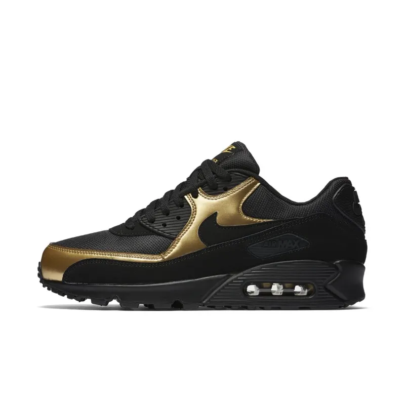 Nike Air Max 90 Ultra Essential Black/Black-Metallic Gold (537384-058)