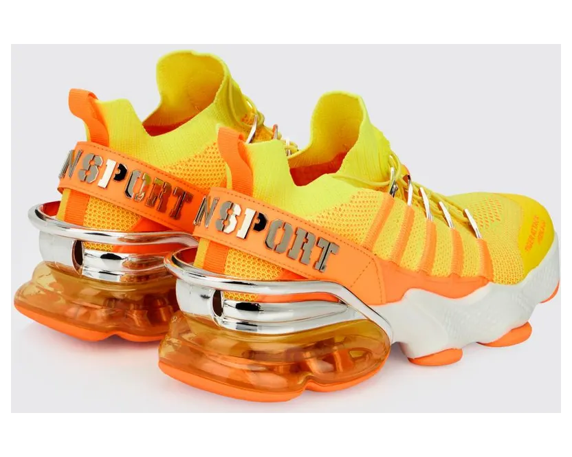 Plein Sport Mesh and Rubber Sneakers Yellow (SAESUSC0518STE003N2986) (2)
