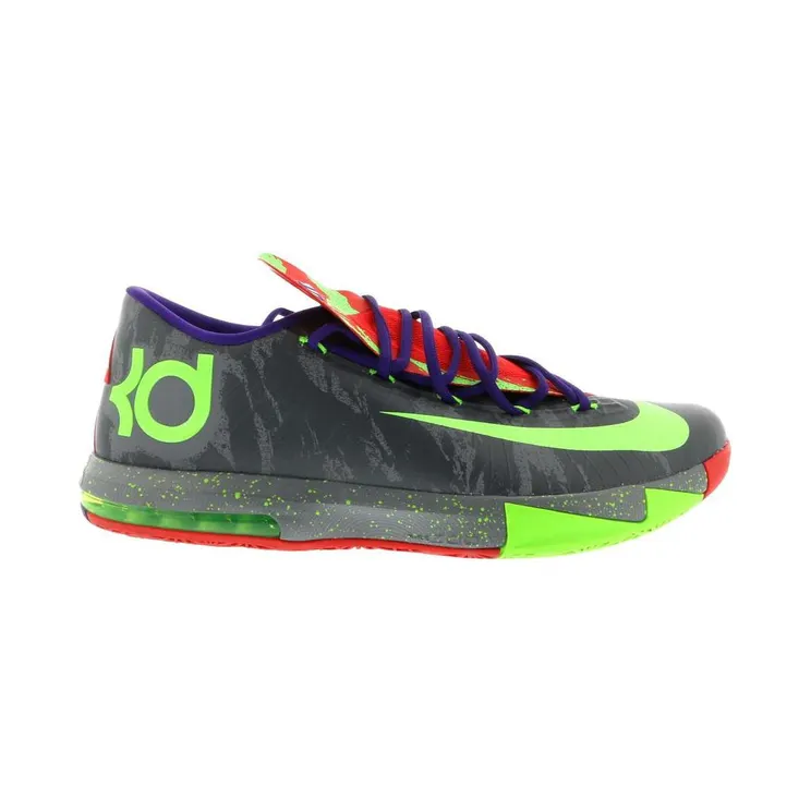Nike KD VI Energy “Cool Grey / Bright Crimson / Court Purple / Electric Green” (599424-008)