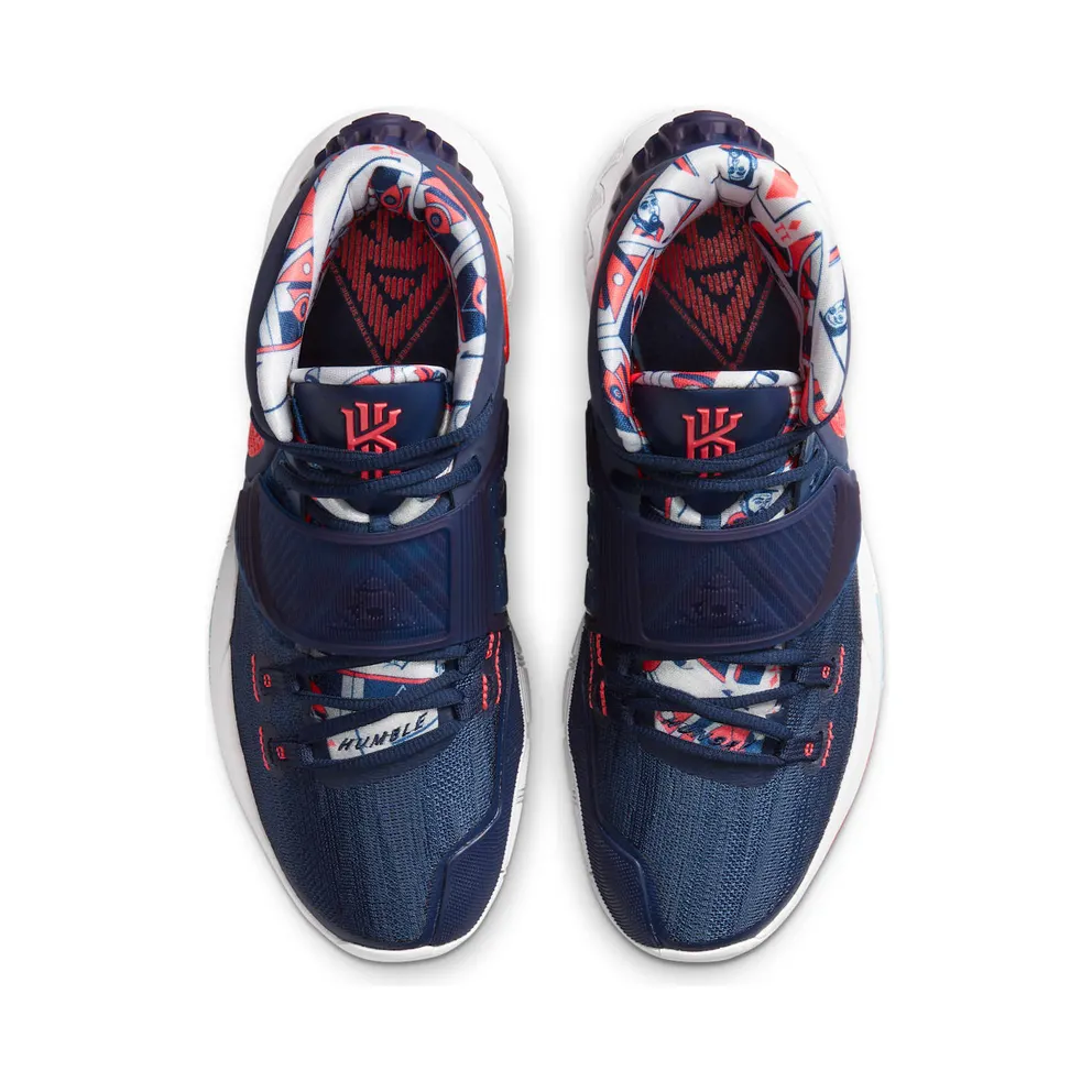 Nike Kyrie 6 USA Midnight Navy/White-Gym Red (BQ4630-402)