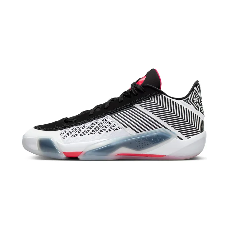 Jordan 38 Low Fundamental 2.0 (Clear Sole) “White / Black / Siren Red” (FD2326-101)