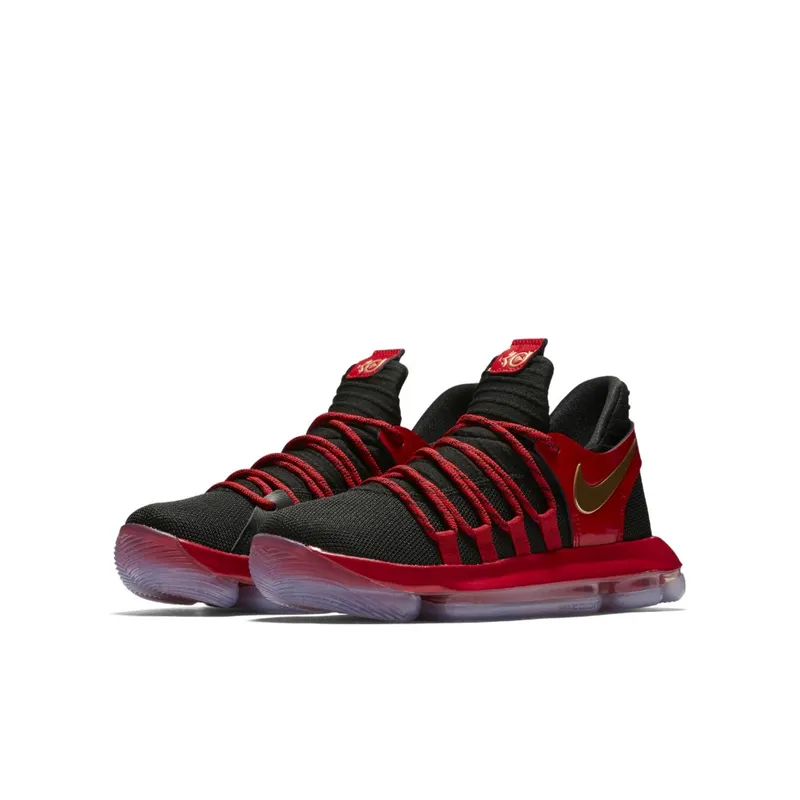 Nike KD 10 Bred (GS) Black/Metallic Gold-University Red-Bright Crimson (AJ7220-076)