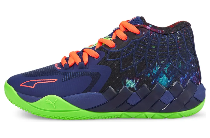 Puma MB.01 Galaxy basketbalschoenen Blauw/Groen (376677-07)