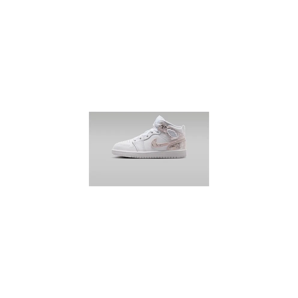 Nike Jordan 1 Mid SE “White/White/White/Field Silver” (IR2317-100)
