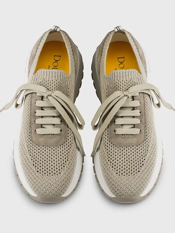 Doucal’s Crochet Knit and Suede Beige (DD8765WHINPZ849SC05)