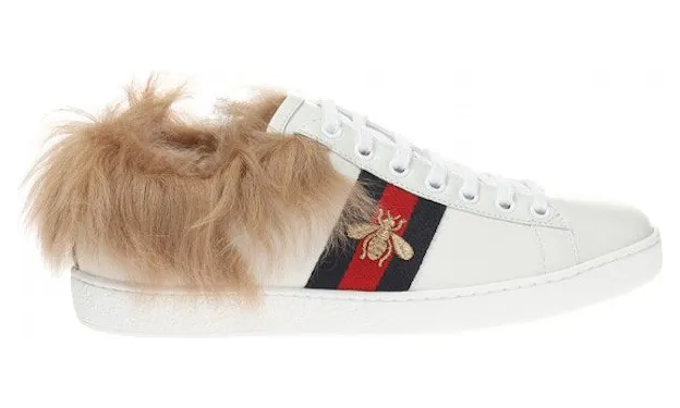 Gucci Ace Fur White (498199 0FI50 9096)