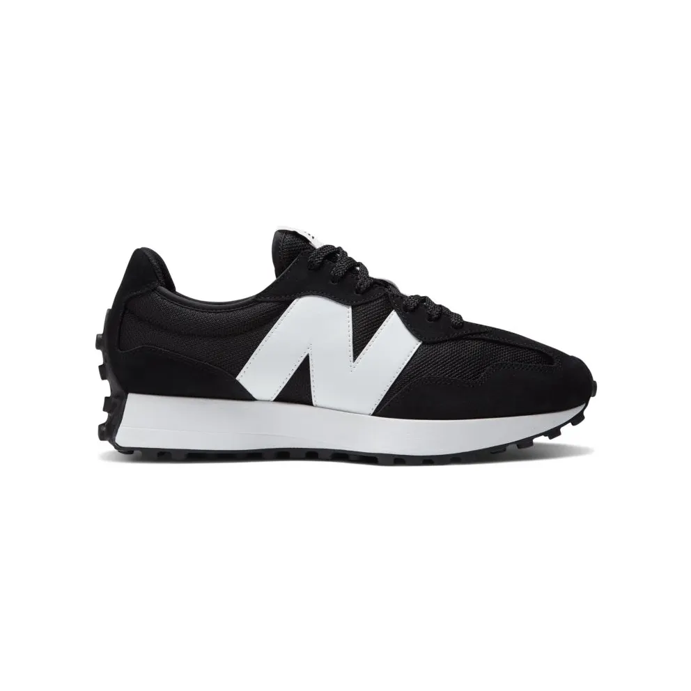 New Balance 327 Black White N Logo (MS327CBW)