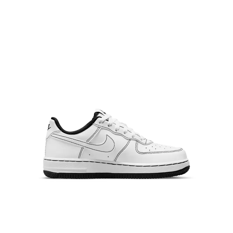 Nike Air Force 1 Low White Black Contrast Stitch (PS) (DC9672-104)