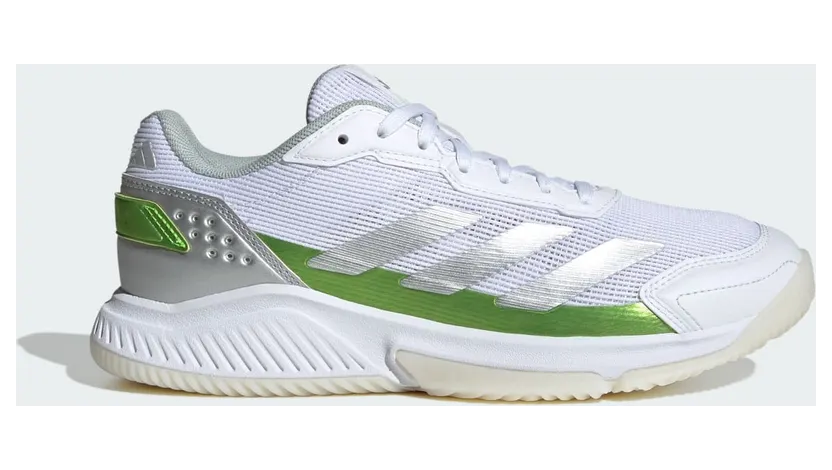 Adidas Courtquick Padel Cloud White / Silver Metallic / Lucid Lemon (JP7229)