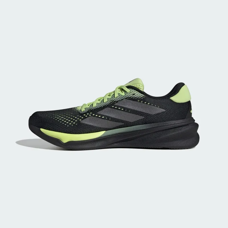 Adidas Supernova Stride 2 Running Shoes Core Black / Iron Metallic / Pulse Lime (JI1419)