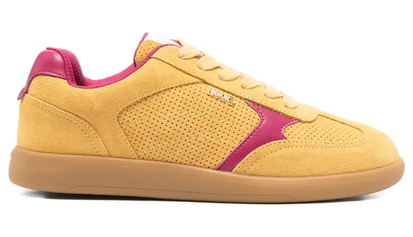 LIU JO Leren sneakers met uitgesneden details – Geel (BA6051PX658)