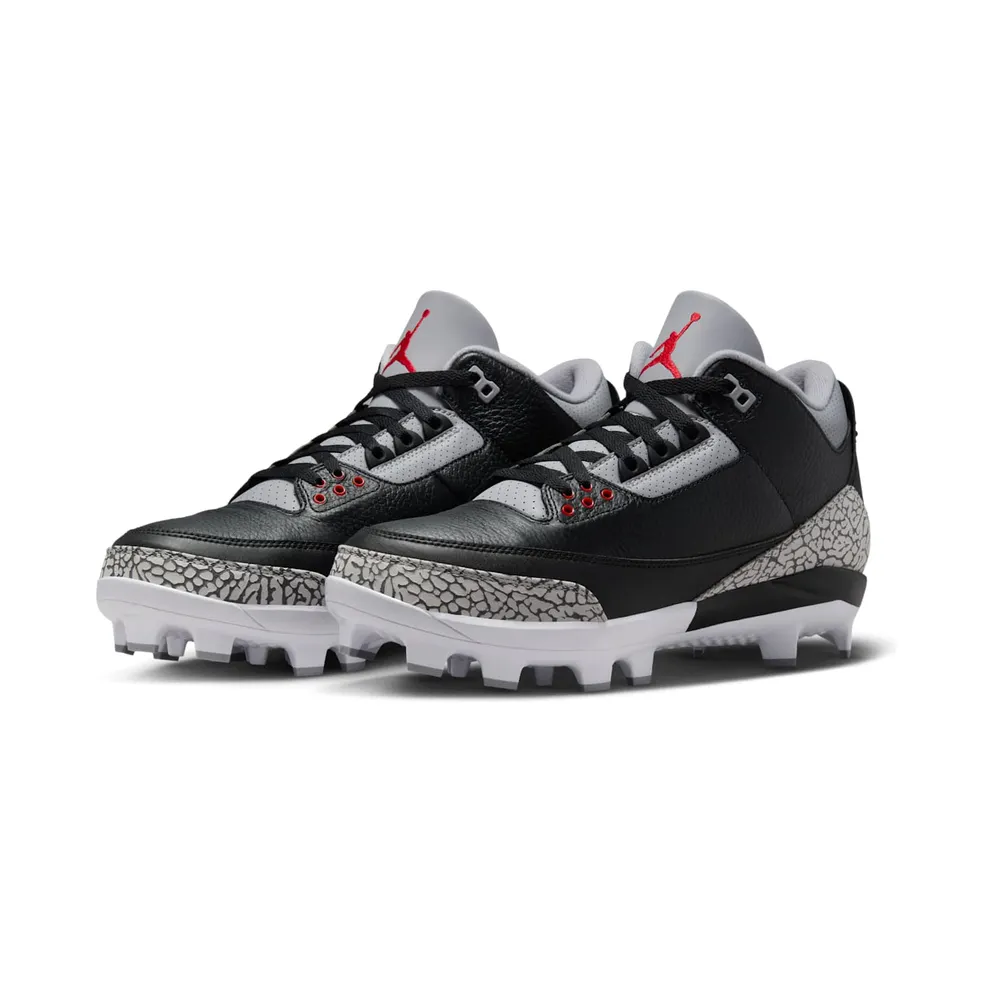 Air Jordan 3 Cleats “Black Cement” (FZ8627-001)