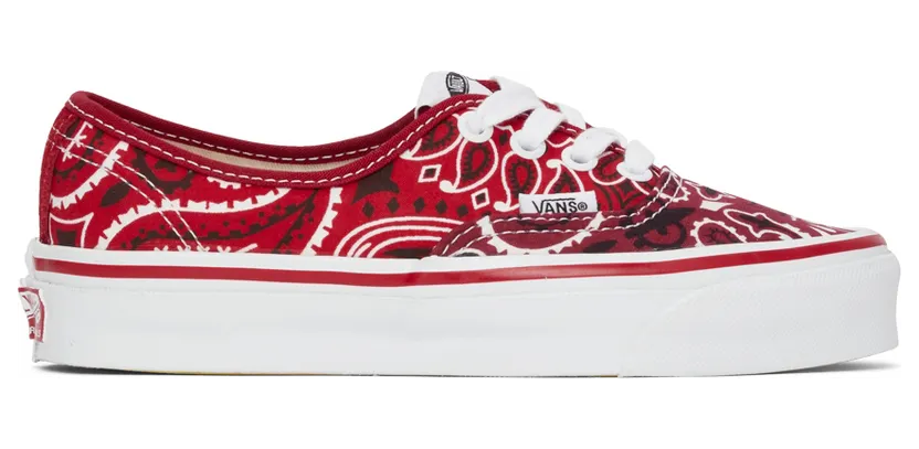 Vans Red Bedwin Edition Bandana OG Authentic LX Sneakers (VN0A4BV99RA)