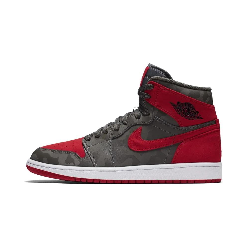Jordan 1 Retro High Camo 3M Bred River Rock/Black-University Red-Dark Stucco-White (AA3993-032)