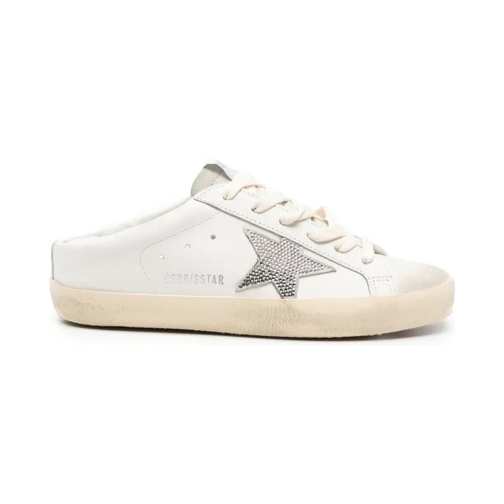 Golden Goose Superstar mit Kristallen – Nude (GWF00110F008871)