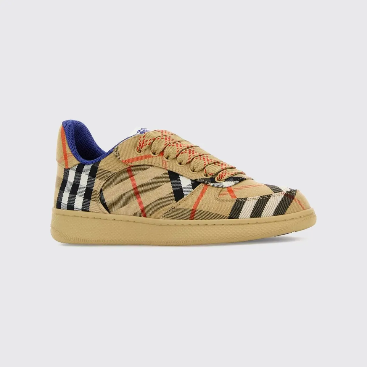 BURBERRY Terrace Low-Top Sneakers in Vintage Check Cotton-Blend Sand (8095372)