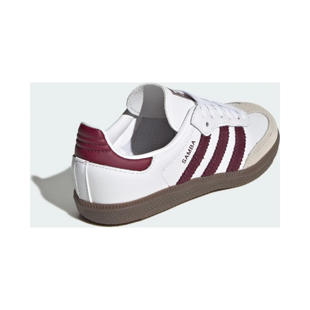 Adidas SAMBA OG Shoes Cloud White / Maroon / Gum (KZ8682)