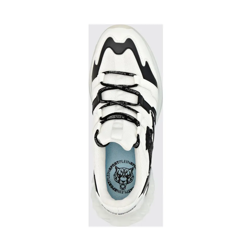Plein Sport Runner Tiger Bicolor Abstract Print Mesh White (FABSUSC0332PTE003N01)