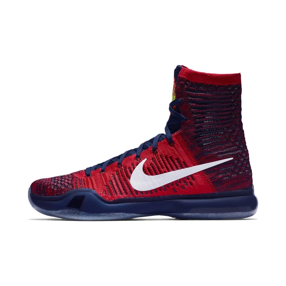 Nike Kobe 10 Elite American University Red/White-Obsidian-Bright Crimson (718763-614)