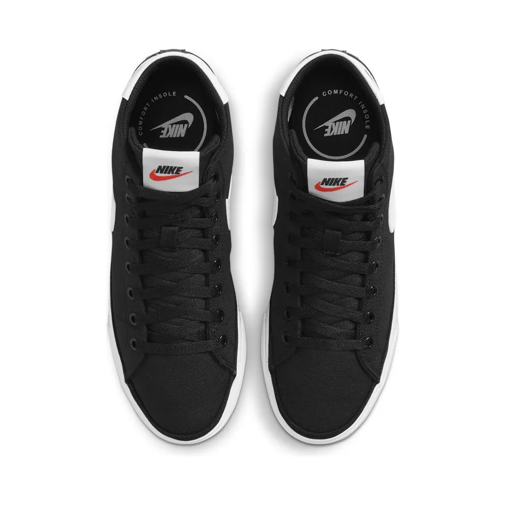 Nike Court Legacy Canvas Mid “Black / Team Orange / White” (DD0161-001)
