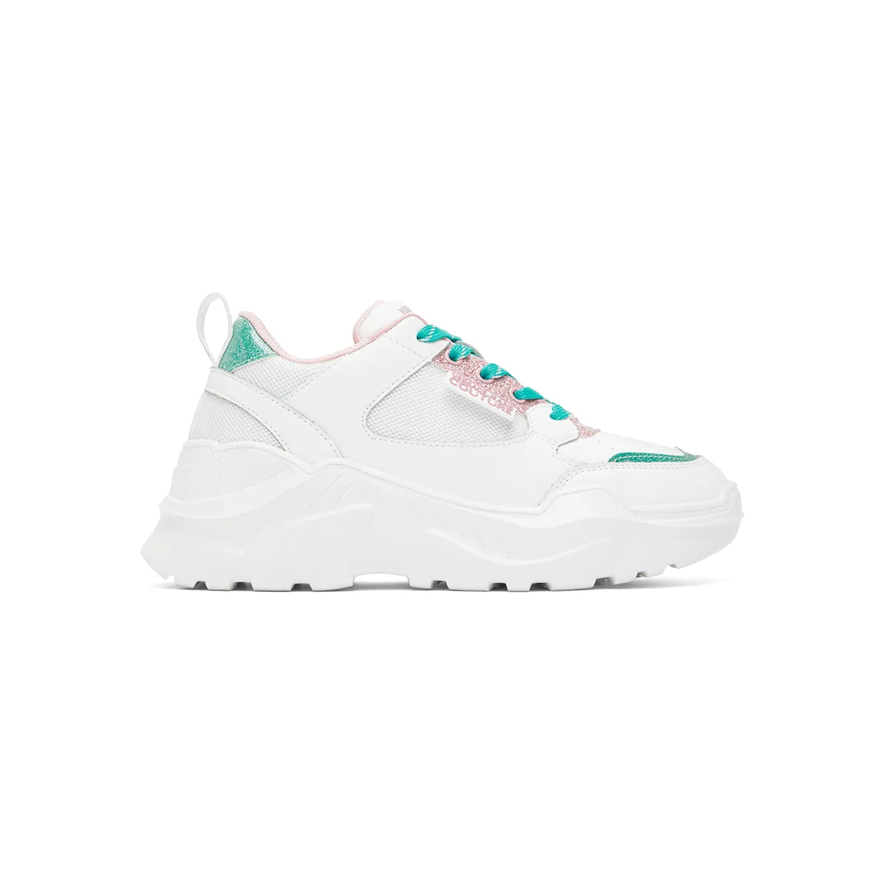 Versace Jeans Couture White Glitter Speedtrack Sneakers (E72VA3SC2EZS241)