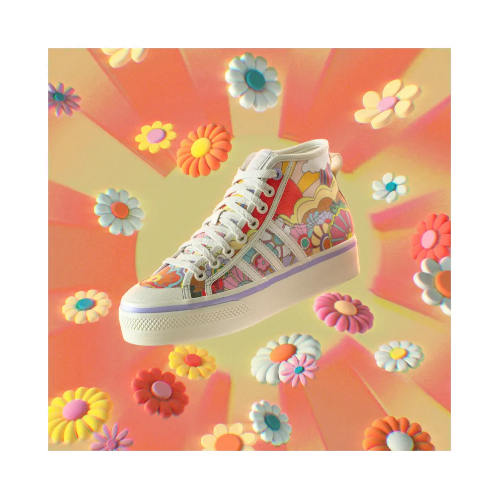 adidas Nizza Platform Mid Off White / Cloud White / Violet Tone (GY5465)