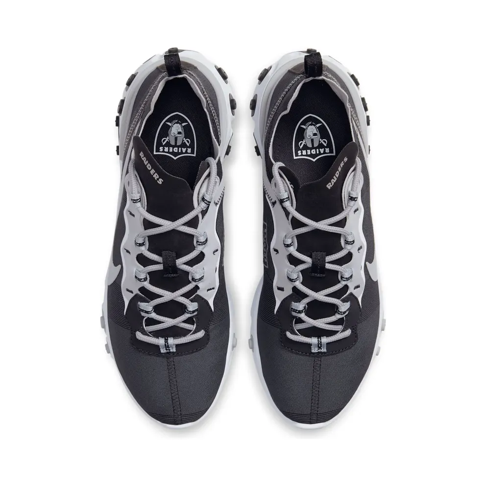 Nike React Element 55 Oakland Raiders Black/White-Field Silver (CK4803-001)