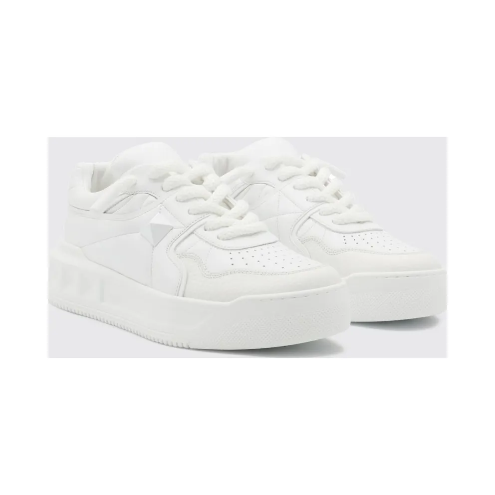 Valentino garavani One Stud XL Low Top in Nappa Leather White (S0G37XTM0BO)