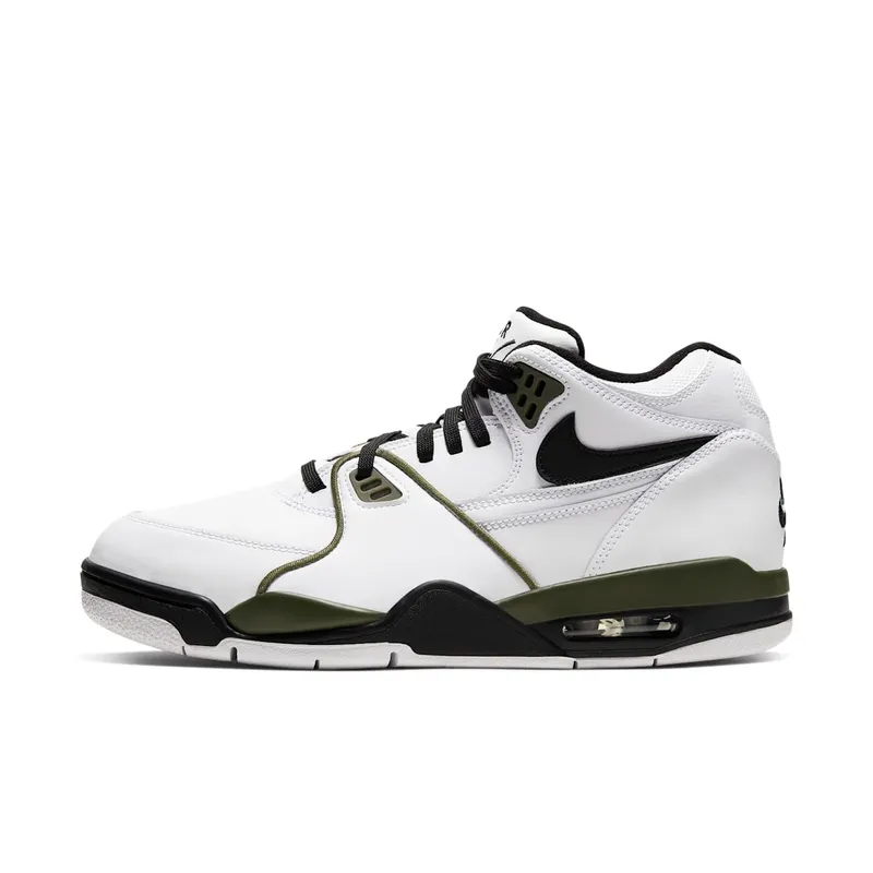 Nike Air Flight 89 White Black Olive White/Black-Medium Olive (CJ5390-101)