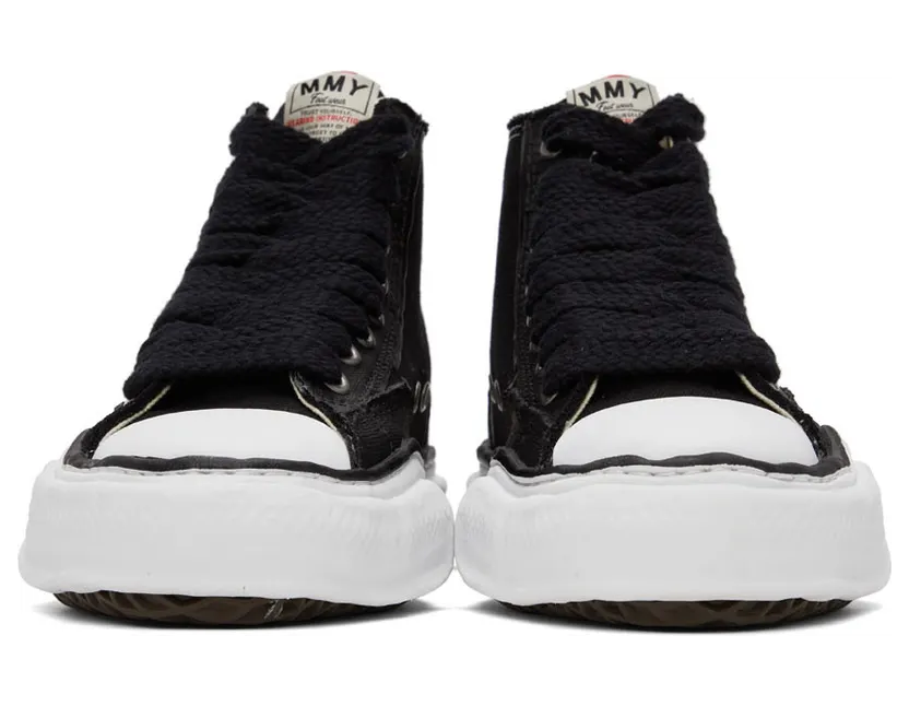 Miharayasuhiro Black & White Peterson High-Top Sneakers (A08FW715) (2)