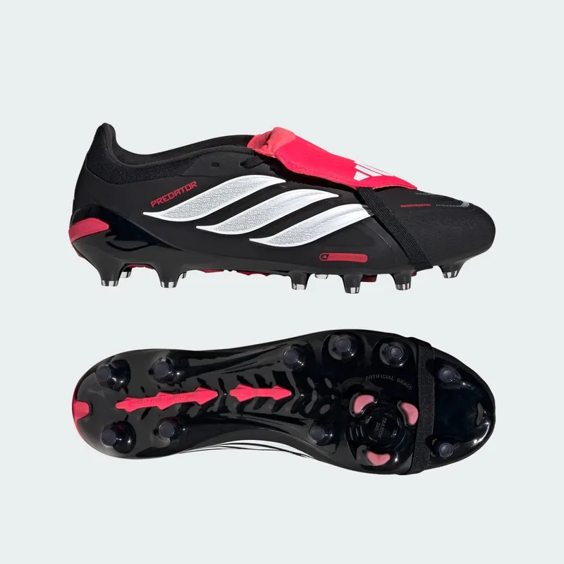 Adidas Predator Pro Fold-Over Tongue AG “Core Black Cloud White Lucid Red” (KI6297)