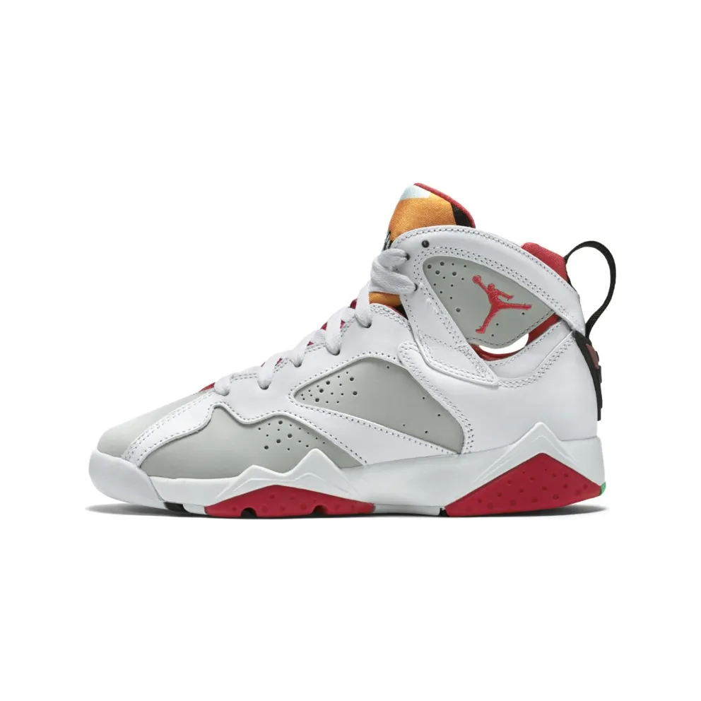Jordan 7 Retro Hare 2015 (GS) White/True Red-Light Silver-Tourmaline (304774-125)
