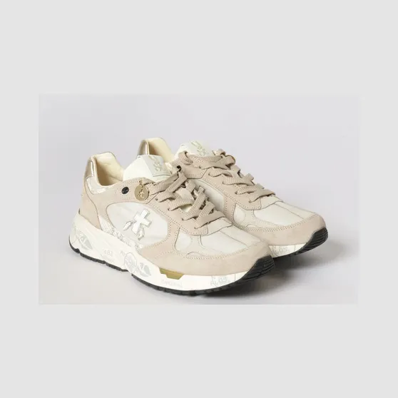 Premiata Mased Suede and Nylon Sneakers Beige (MASED8116)