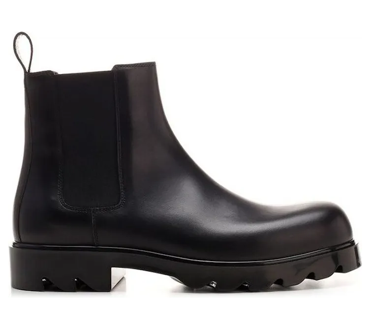 Bottega Veneta Strut Leather Chelsea Boot Black (679488V1AO01000)