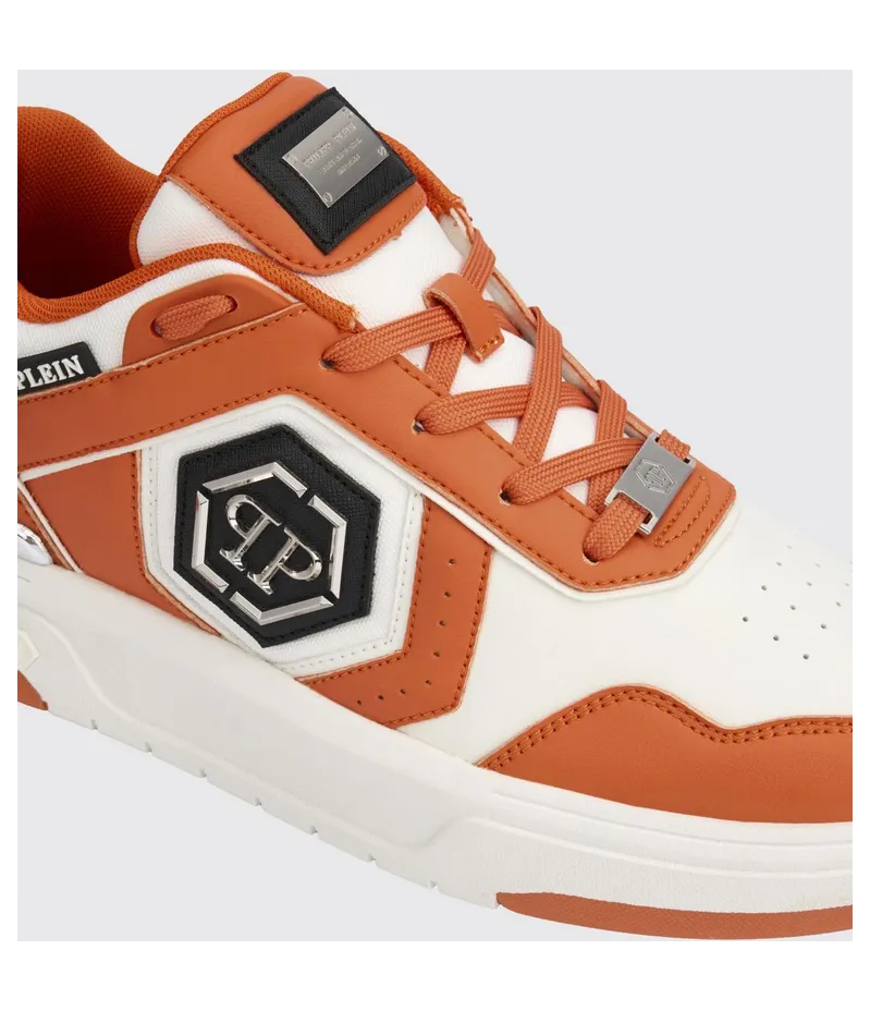 Philipp plein Runner Hexagon Predator Lace-up Sneakers Orange (SAFSUSC0925PTE003N20) (3)