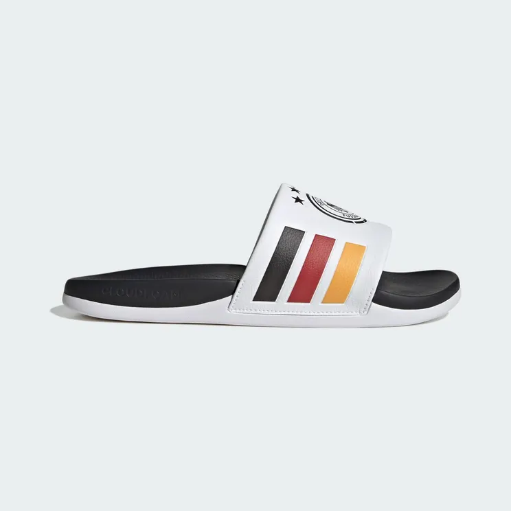 adidas Adilette Comfort 2.0 Germany Slides “Cloud White / Core Black / Collegiate Gold” (HQ2527)