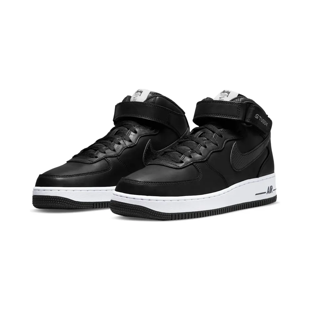 Nike Air Force 1 x Stussy Mid Black – “Grey / Black” (DJ7840-001)
