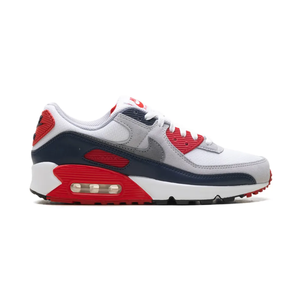 Nike AIR MAX 90 “White/Cool Grey-university Red” (DM0029-117)