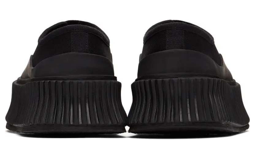 Jil Sander Black Canvas Platform Sneakers (JS36072A_15100) (4)
