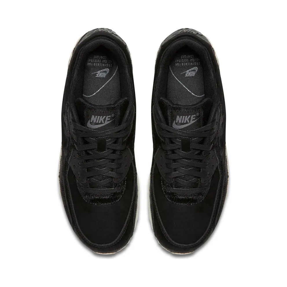 Nike Air Max 90 LX Black Pony Hair (W) Black/Black-Dark Grey-Sail (898512-006)