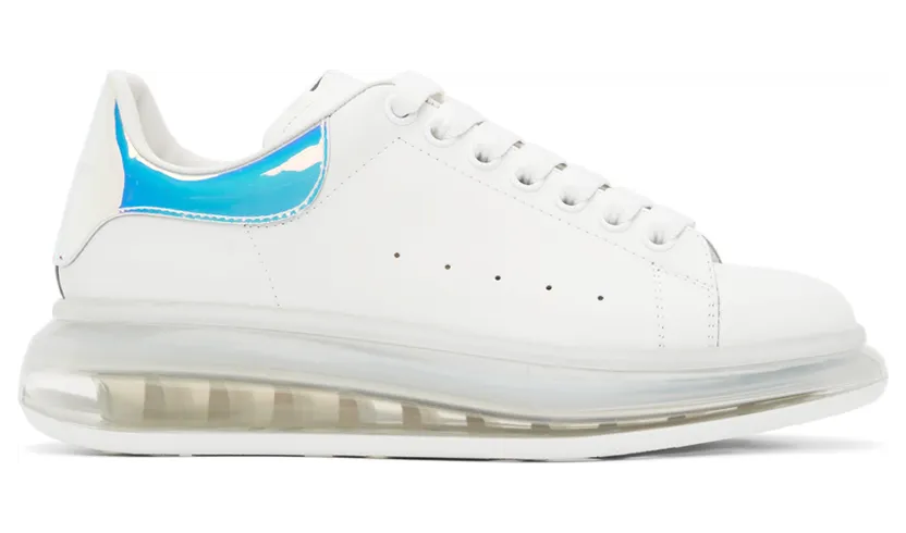 Alexander McQueen White & Iridescent Oversized Sneakers (610812WHXM8)