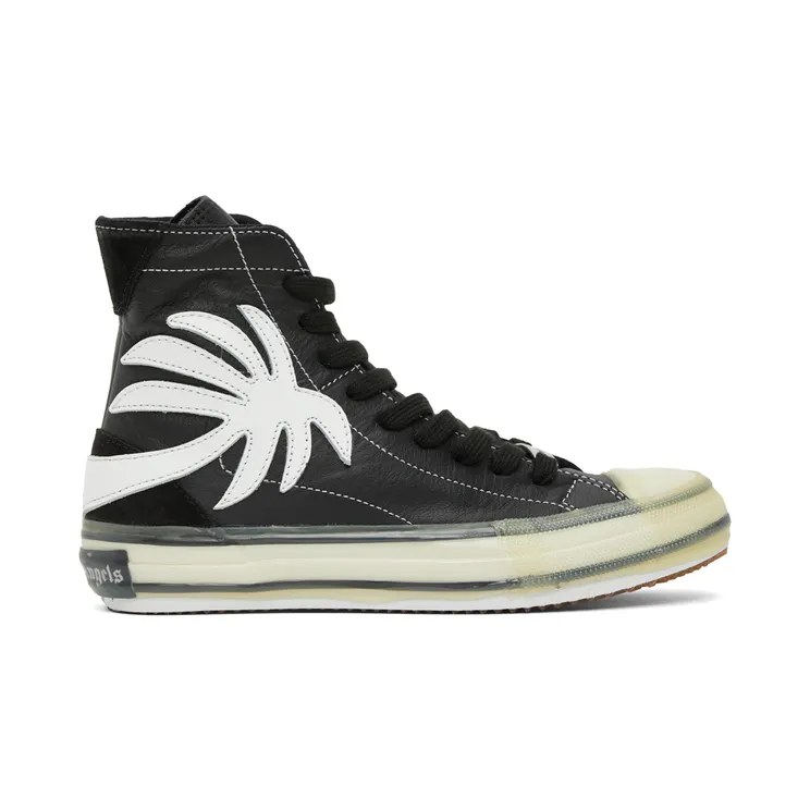 Palm Angels Black Palm Vulcanized High Top Sneakers (PWIA027F20LEA0011001)