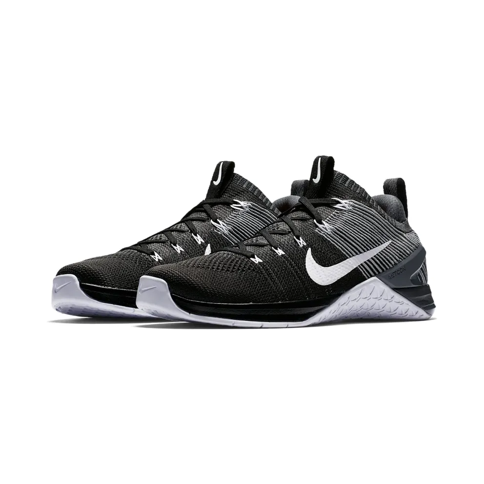 Nike Metcon DSX Flyknit 2 Black Grey White Black/Dark Grey-Wolf Grey-White (924423-010)