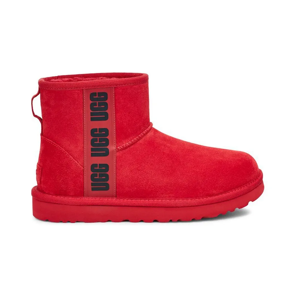 UGG Classic Mini Side Logo Boot Samba Red Black (1122558-SRBCK)