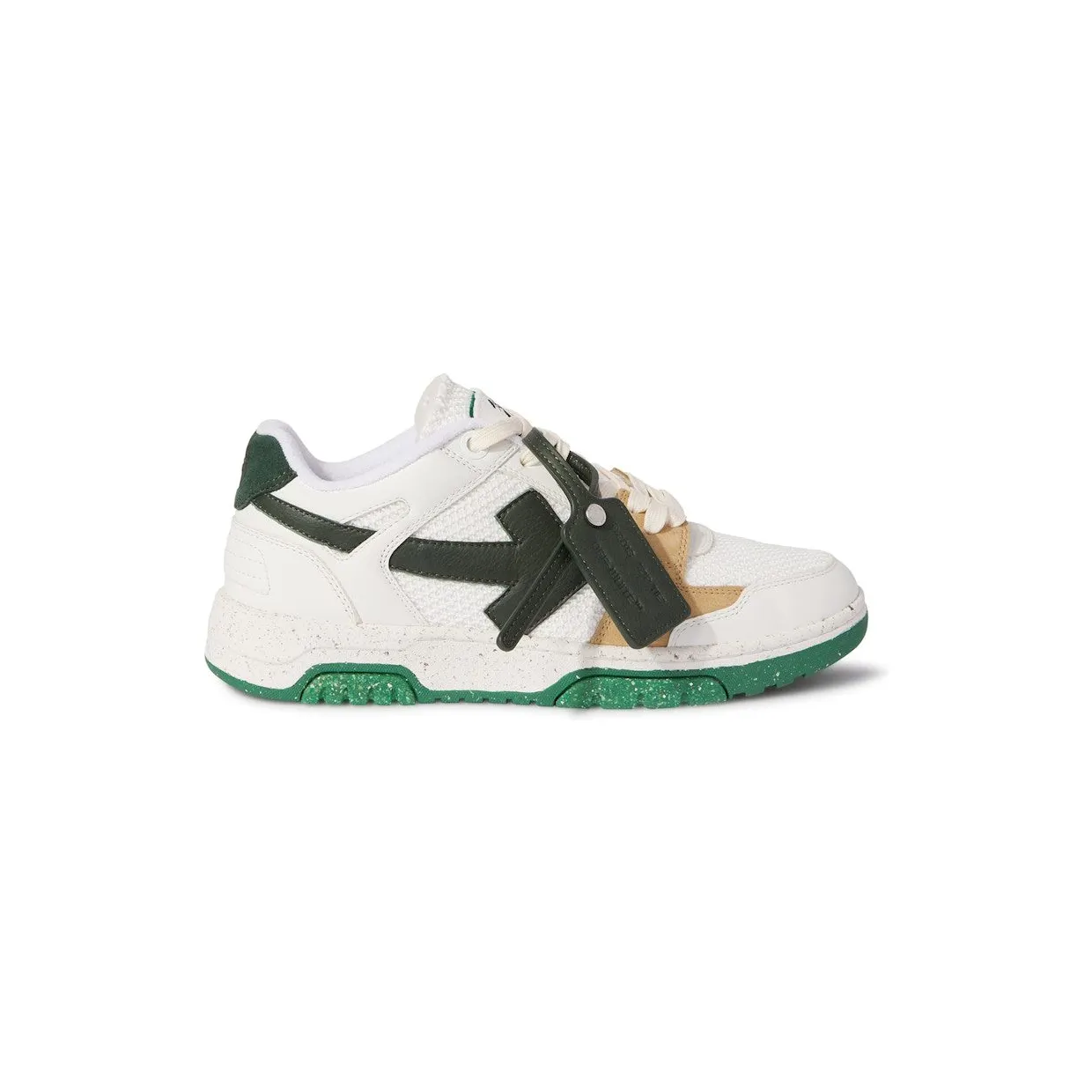 OFF-WHITE Out Of Office Low Slim White Green (OMIA243S23LEA0010149)