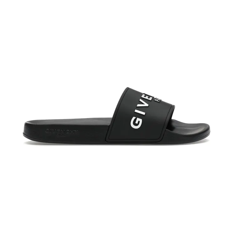 Givenchy Paris Flat Sandals Black White (BH300HH0EP-001)