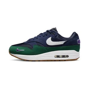 Nike Air Max 1 ’87 QS “Obsidian” (DV3887-400): navy, groen en een paars detail dat alles doet