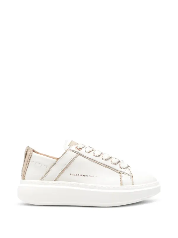 Alexander Smith Wembley Unlined leren with metallic detail – White (WBW0318WNU)