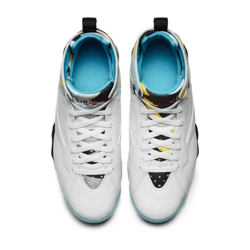 Jordan 7 Retro N7 White/Ice Cube Blue-Dark Turquoise-Black (744804-144)